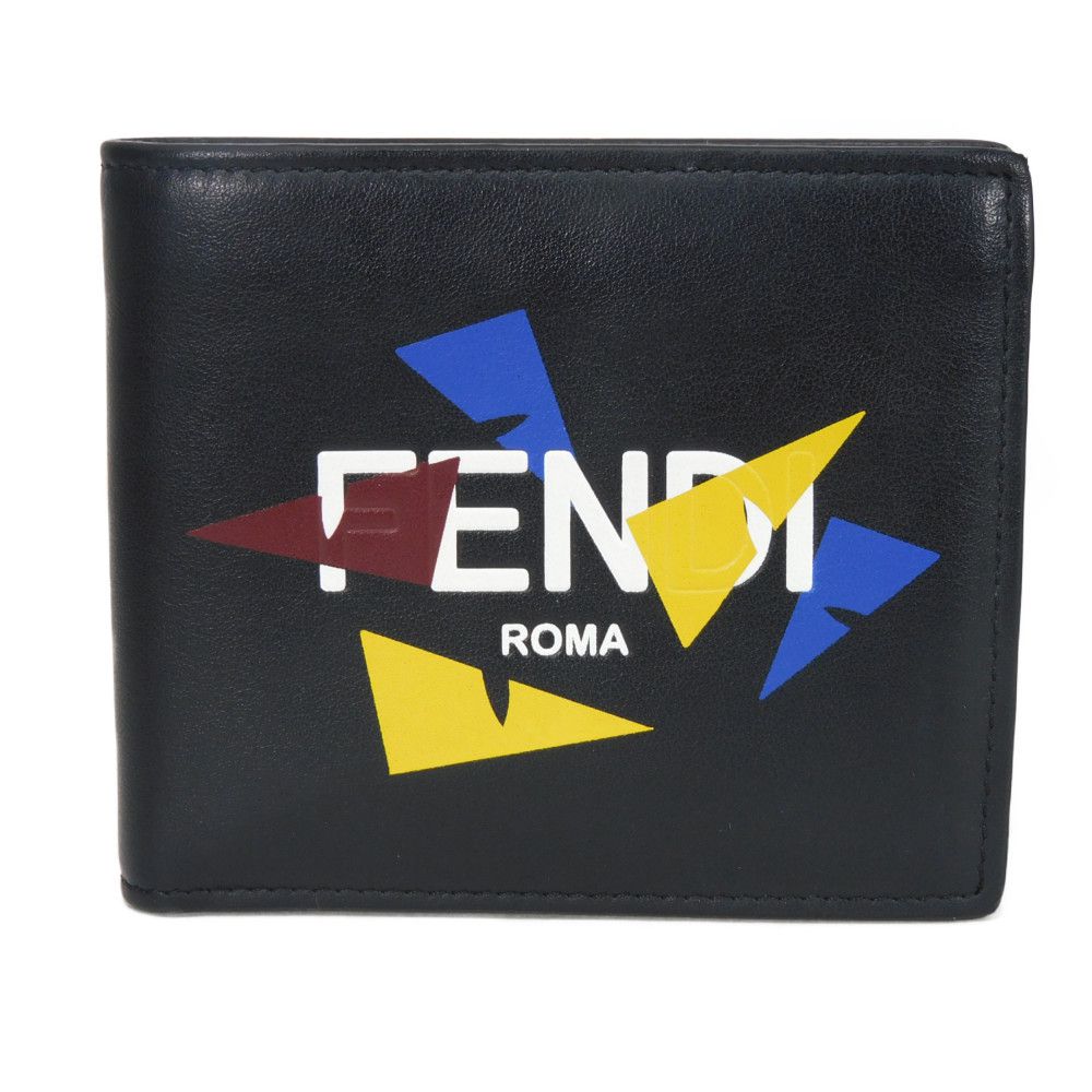 Used Bag Bugs Bifold Wallet (11491) with Eye Motif Multicolor Logo (7M0169 AC9I F0X93 7941) in Black, Men's from Japan