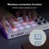 MIDI Controller Strike Pad RGB Backlight MIDI Keyboard BT Connection Low Latency 3.5mm Output Interface ith 16 Strike