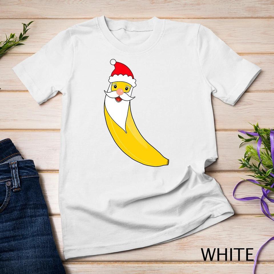 Christmas Banana Santa Claus Hat Funny Merry Christmas gift Unisex T-shirt 8 XL