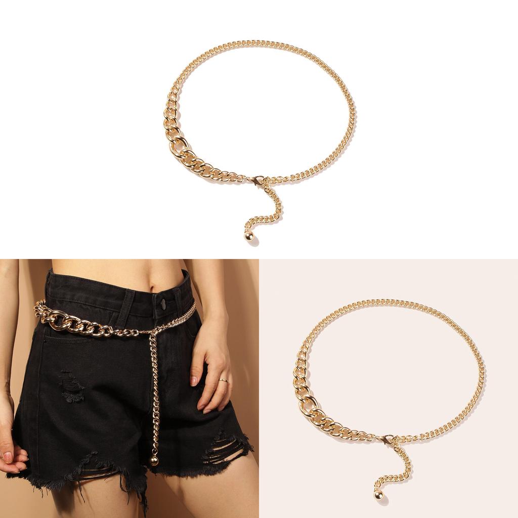 Metal Women Waist Chain With Irregular Aluminum Chain For Summer Winter Wear