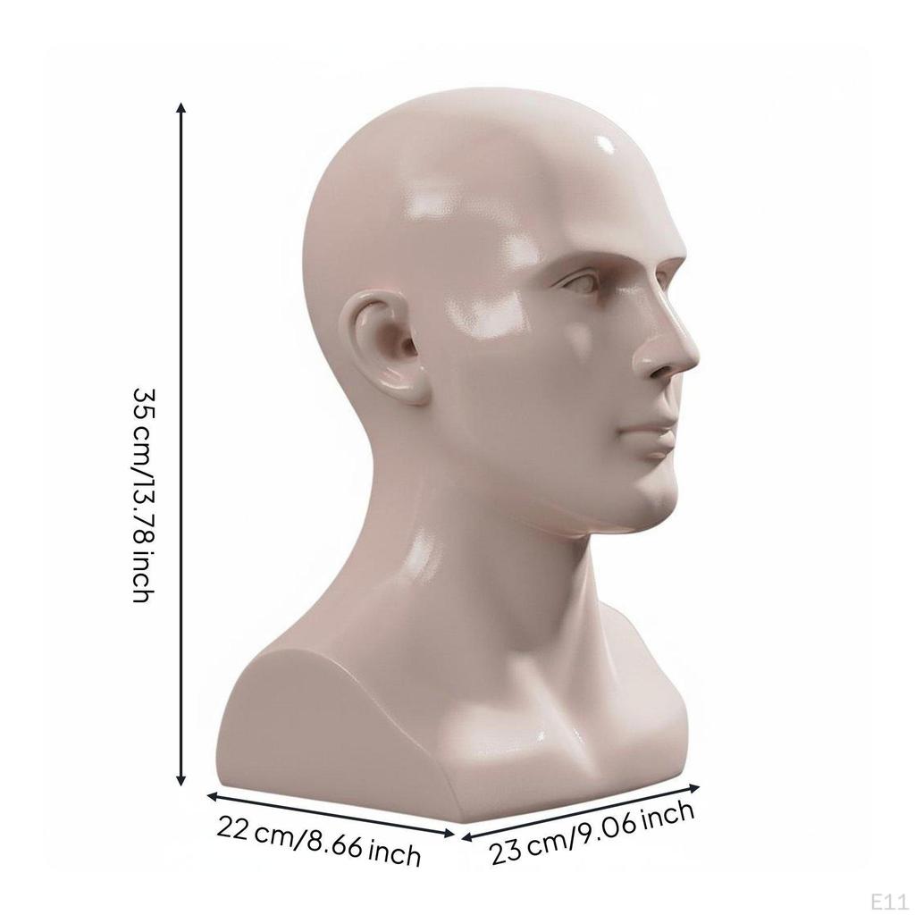 Realistic Mannequin Head With Ear Holes Hairpiece Holder Versatile Hat Display Stand for