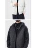 Veste à capuche patchwork pour homme, Automne/Hiver 2025: Manteau d'extérieur en coton tendance et polyvalent - Haut décontracté chaud et coupe-vent