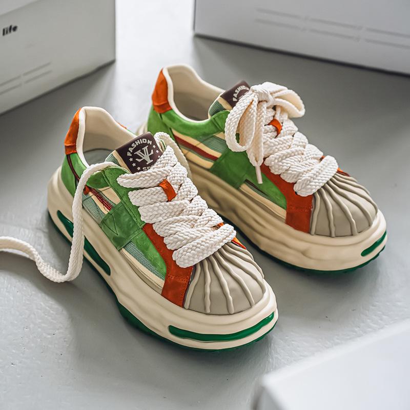 

2025 early spring new men s shoes platform height fashion temperament color trendy men explosion sports casual shoes men 39