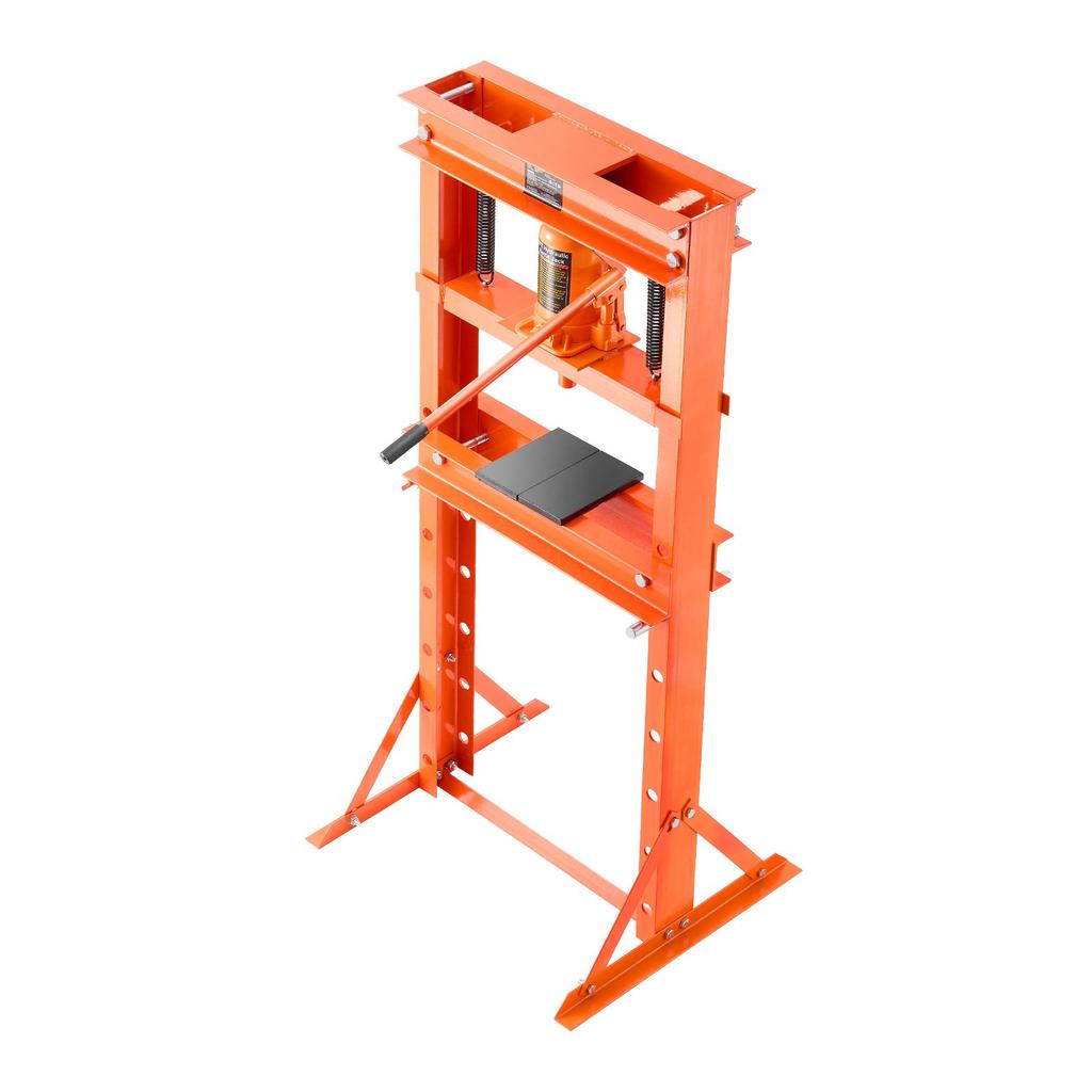 VEVOR Hydraulic Shop Press, 20 T H-Frame Shop Press with Press Plate & Triangular Support