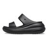 Crocs Classic Crush Puff Wedge Hole Silent Slipper Unisex Black