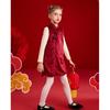 Montagut Girls' Chinese Style Velvet Cheongsam Dress