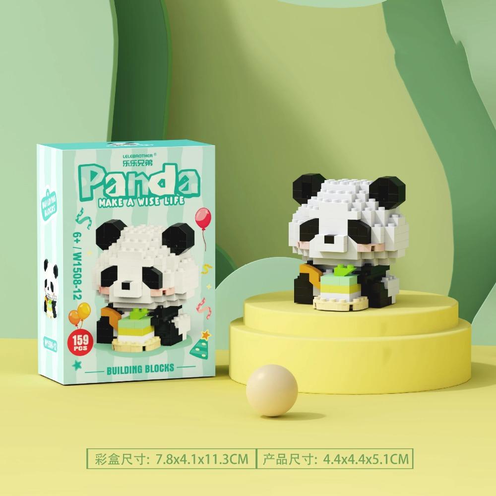 Chinese Panda Mini Building Blocks Construction Set Block Animals Model Assembly Bricks DIY Home Decoration Toys for Girls Gifts