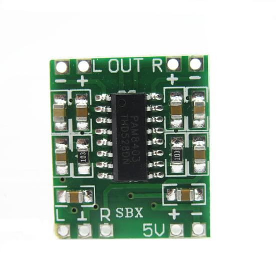 Super Mini Digital 2x3W Klasse D Verstärkerplatine PAM8403 2,5-5V USB-Stromversorgung