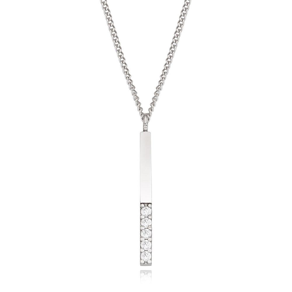 Stonehenge 925 Silver Stick Cubic Necklace Sc24C09T