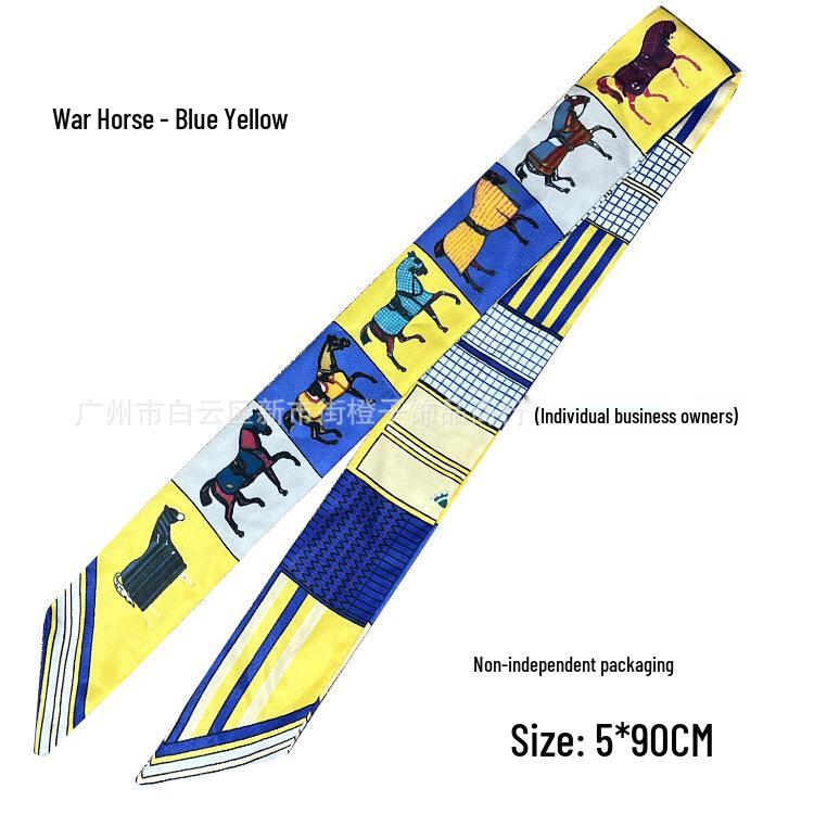 Silk Scarf Accessory: Long Ribbon for Bag, Headband, or Hair Tie