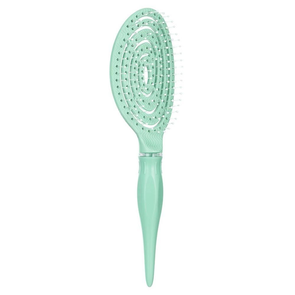 

Ручка Портативная расческа Массаж кожи головы Полая щетка для волос Расческа с заостренным концом Полая воздушная расческа Бытовая зелёный