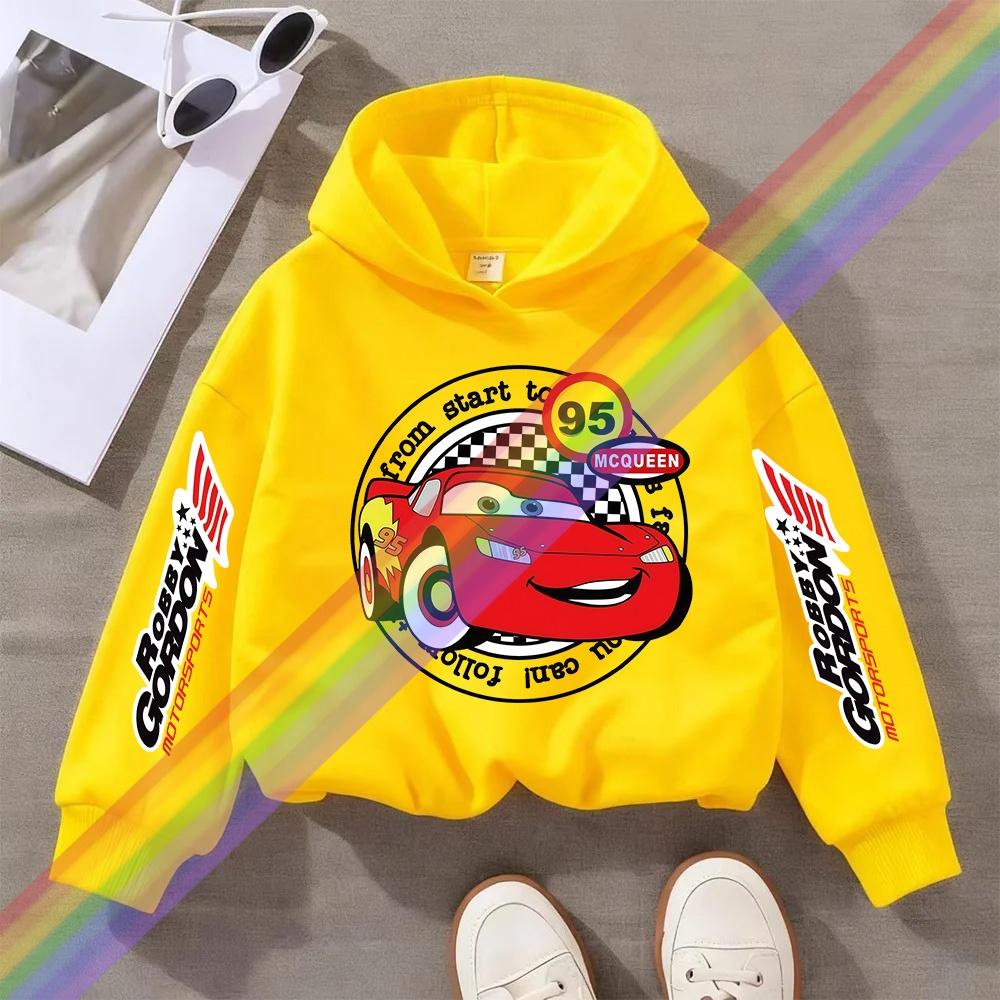 Children Hoodie Long Sleeve Car Print Spring Autumn Kid Boy Clothes Fashion Pullover