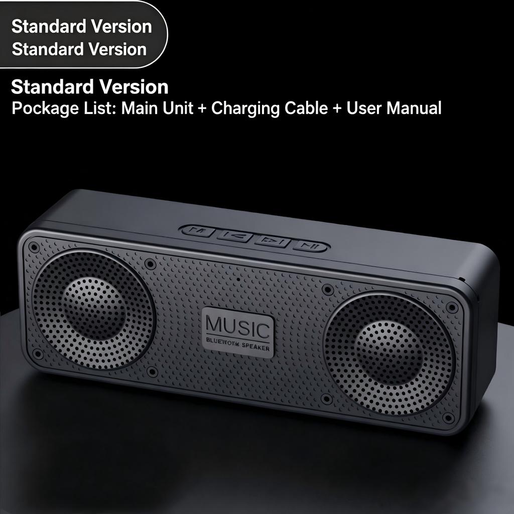S18 Bluetooth-Lautsprecher mit Subwoofer, UKW-Radio, 20h Akkulaufzeit, Wasserdicht, Stereo für Handy/PC Outdoor