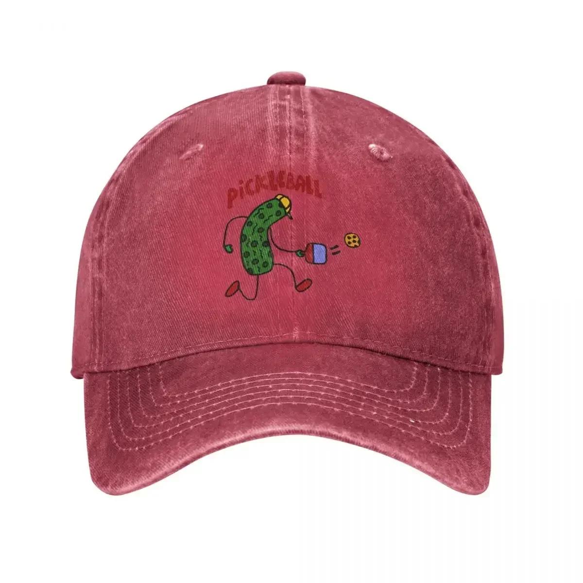 Funny Pickle Playing Pickleball Jeans Ponytail Baseball Cap Adjustable Hats For Unisex Women Cap Spring Autumn Hip Hop Casquette Adjustable