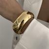 Chunky Gold Bracelet for Women 18K Gold Plated High  Bracelets Minimalist Open Wide Cuff Bracelets Gold Cuff Bracelet Trendy Gold Bangle Bracelet