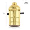 E26 / E27 Socket Vintage Retro Lamp Holder Aluminum Bulb Light Screw Sockets 4 Colors with Switch 110V/220V