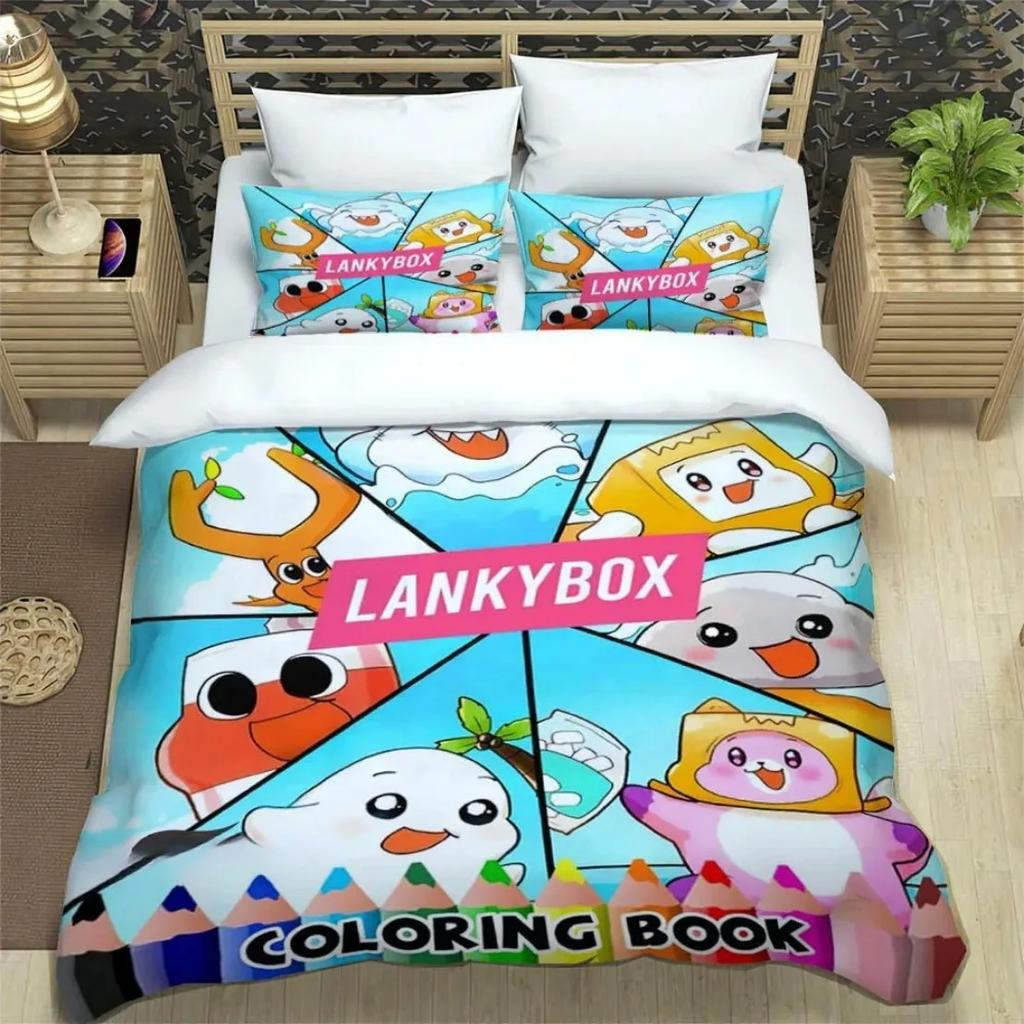 L-Lankybox Beding Set For Bedrom Soft Modern Bedspreads Comefortable Children Kids Soft Duvet Cover Comfortable Quilt Cover And Pilowcase