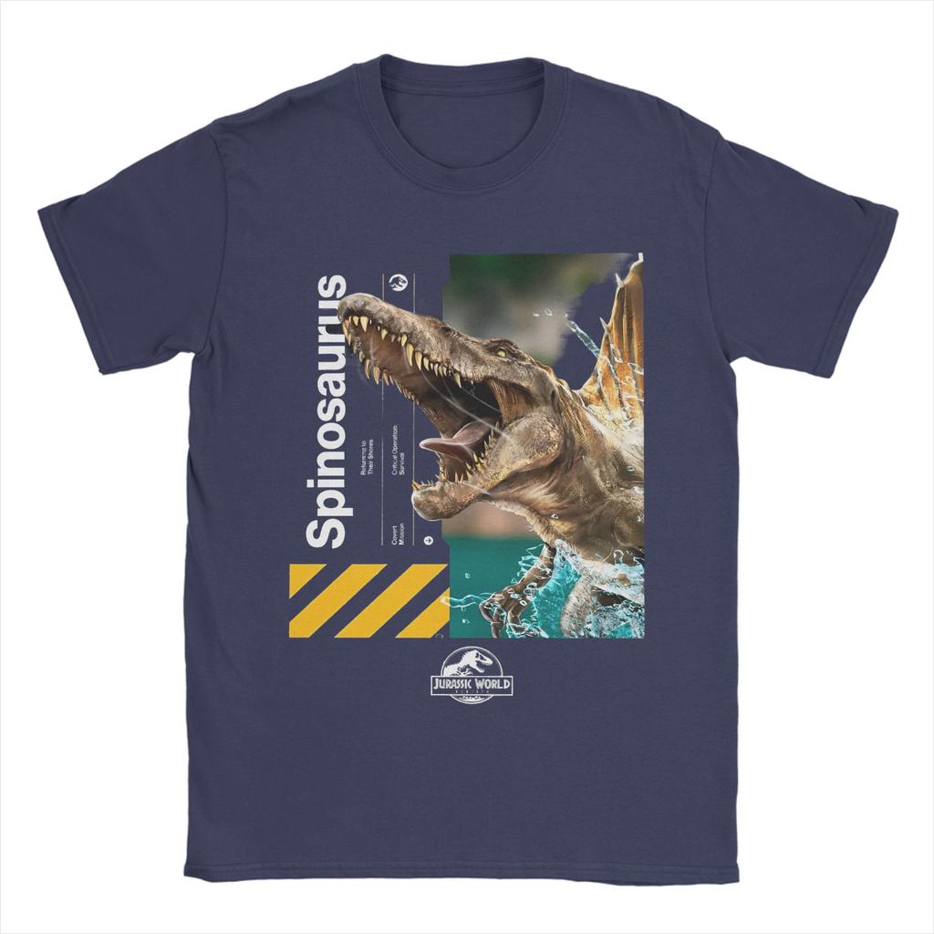 Jurassic Park Dinosaur World T Shirts Men's  Pure Cotton Casual T-Shirts Crew Neck  Tee Shirt Short Sleeve Clothes Classic