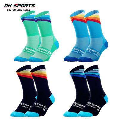 Șosete de ciclism profesionale noi DH SPORTS Șosete de alergare Atletic Campion Bărbați Echipaj Sprint Ciorapi Loafer cu dungi Femei Căptușite