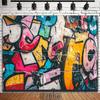 2D-plan, 1-delt installation med en baggrund med street art graffiti-tema, velegnet til fotografering og arrangementer