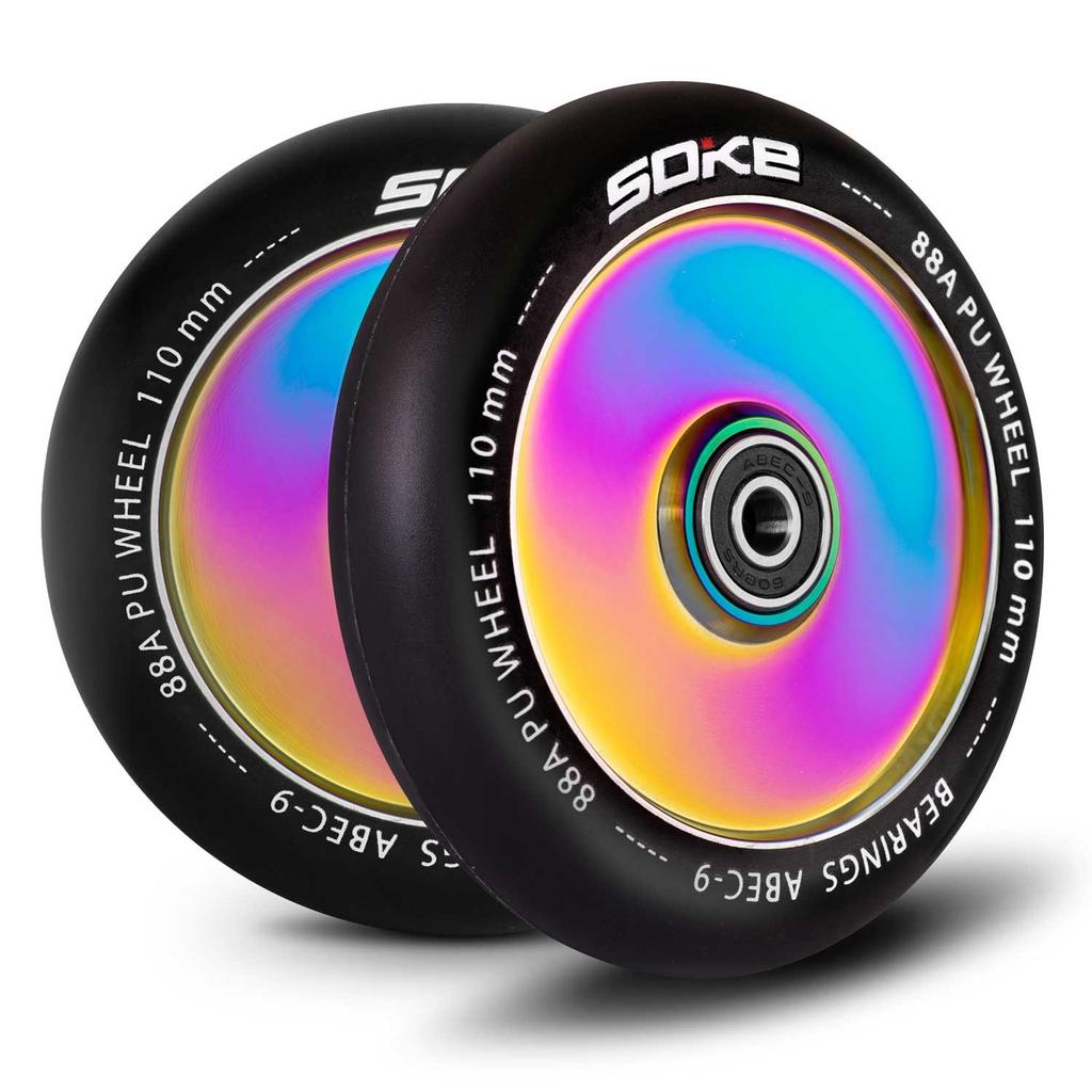110 mm full rainbow scooter wheels 2 pcs