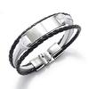 Cheap Custom Multilayer Braided PU Leather Bracelet for Men Fashion Trendy Bar Style Blank Bangles