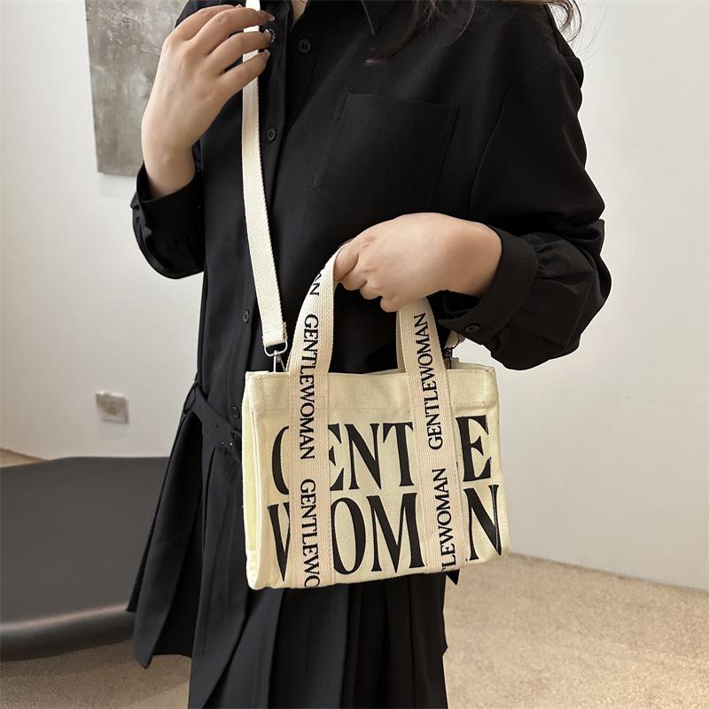 2026 Women's Large Canvas Tote Bag - Versatile, Spacious Shoulder Handbag for School and Commuting