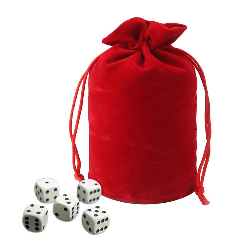 Divination Dice Drawstring Pouch Board Game Tarot Velvet Storage Pouch Dice Bag