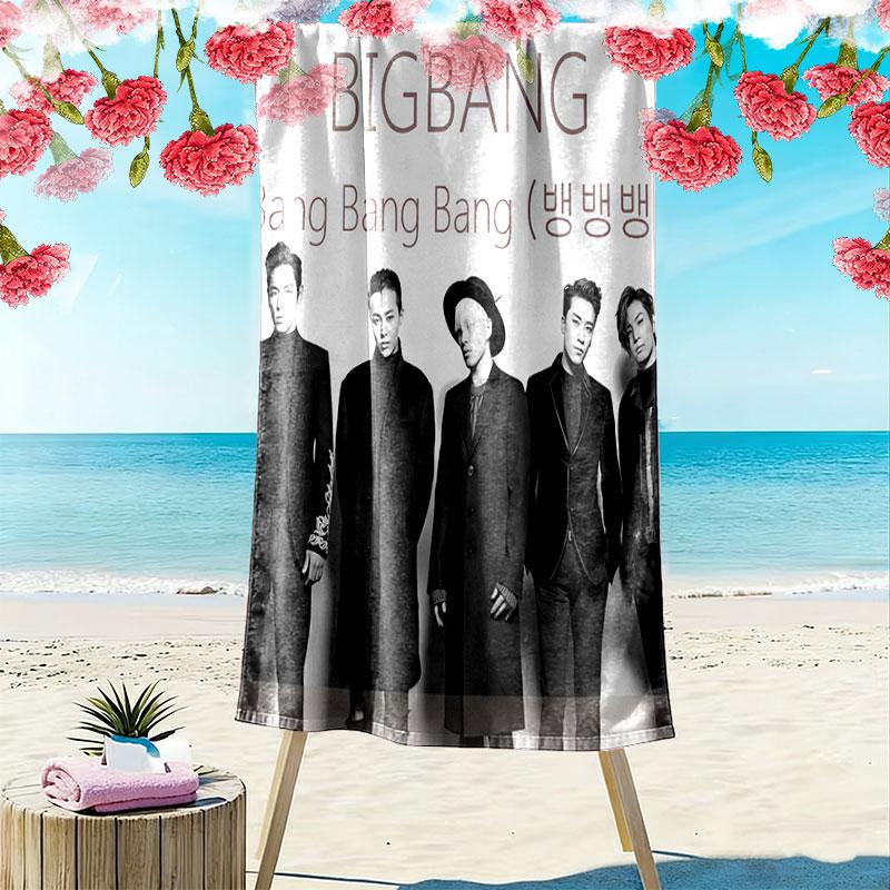Bigbang Print Beach Towel, Large Soft Quick Dry Towel for Beach Camping Swimming