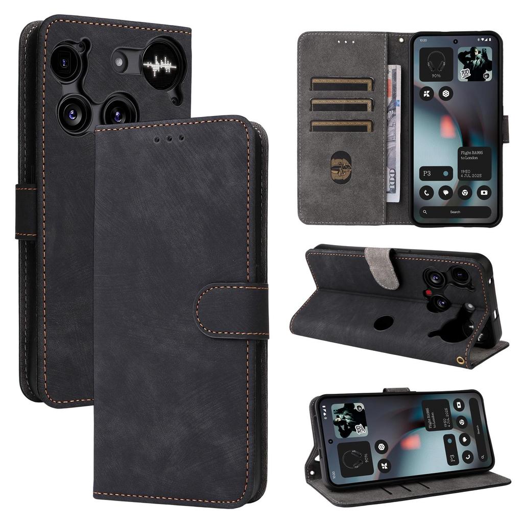 Flip Cover für Nothing Phone 3 PU-Leder Ganzkörperschutz [RFID-Blockierung] Handyhüllen Brieftaschen-Cover