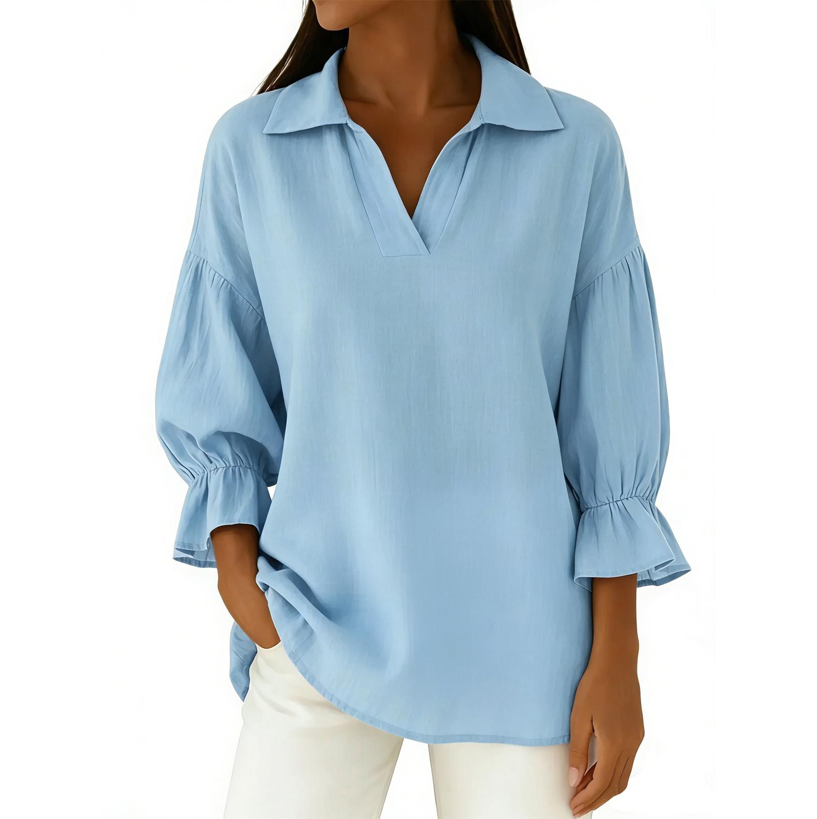 

Модний та елегантний жіночий топ S синій