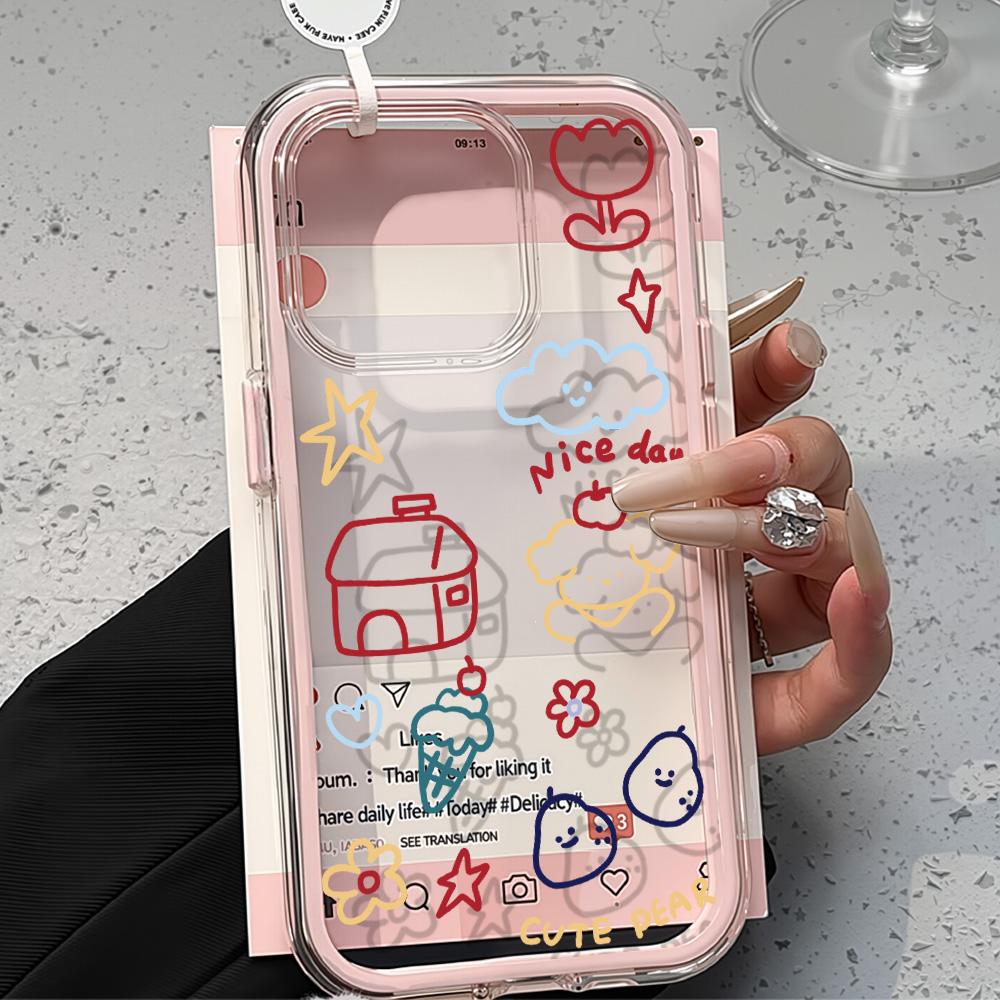 Painted Phone Case for iPhone 17 11 12 13 14 15 16 iPhone 17 12 13 14 15 16 Pro 17 12 13 14 15 16 Pro Max  High Quality Painted Animal Cute Phone Case