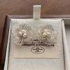 Mori Fairy Three-dimensional Flower Stud Earrings Gentle Romantic Petal Pearl Earrings Premium Earrings