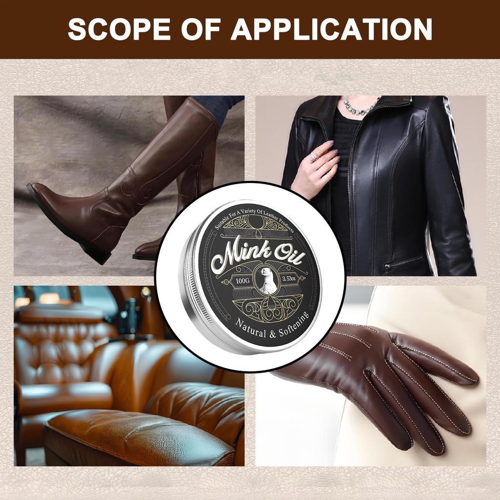 Nerzöl Für Lederstiefel Lederpflege Reiniger Conditioner 100g Rein Natürliche Paste Macht Weich Und Stellt Wieder Her Für Stiefel Schuhe Kleidung