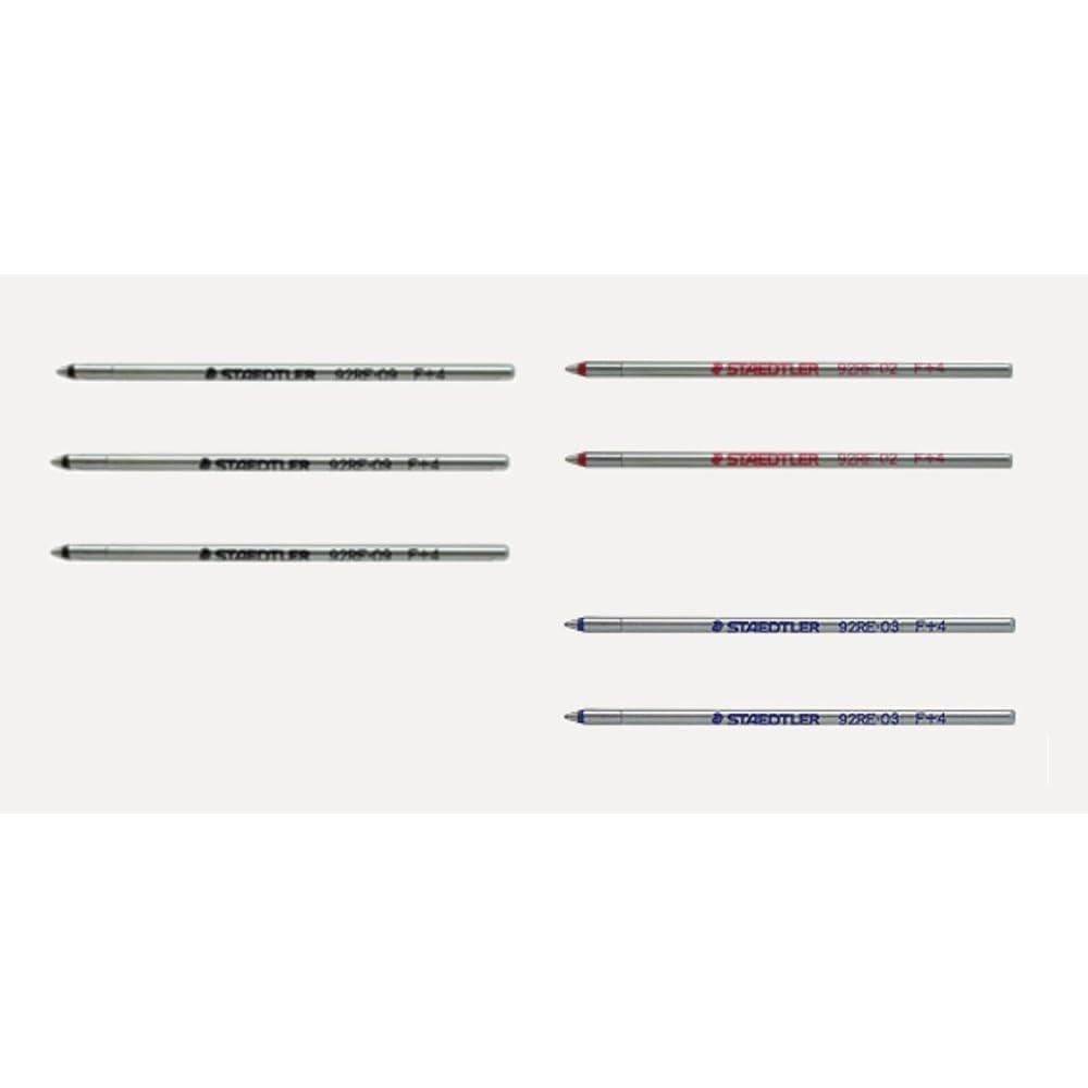 Staedtler Multifunctional Pen Refills, 0.7 mm, 3 Black, 2 Red, 2 Blue, 92RE-09/02/03, 3 Colors, 7...
