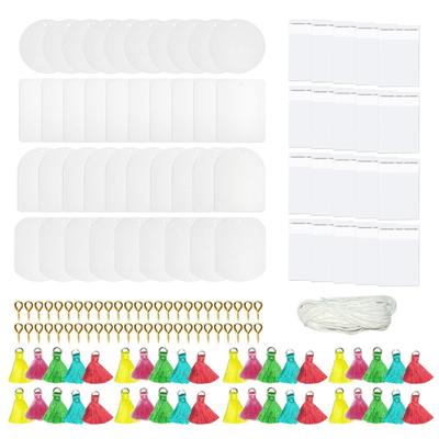 Car Air Freshener Sheets Sublimation Blanks Air Freshener Wtih Tassel Cord for DIY Car Interior and Bedroom Decoration
