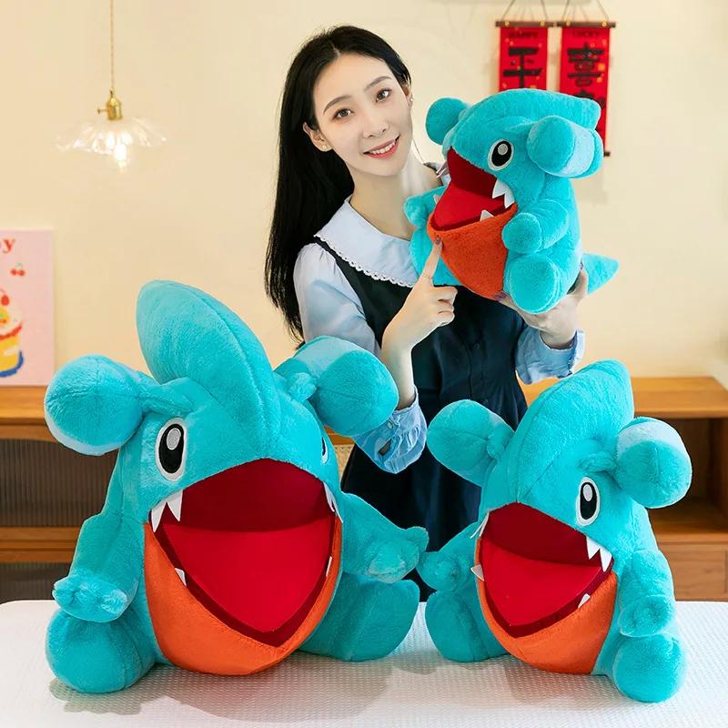 50cm Cartoon Pokémon Gible Plush Toy Kawaii Shark Animal Soft Stuffed Rag Doll Big Size Cute Pillow Kids Birthday Gift