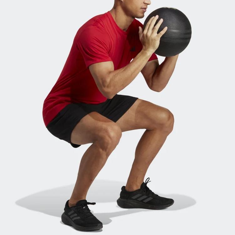 Adidas Train Essentials Feelready Training Tee Better Scarlet/Black Men Streetwear IC7442