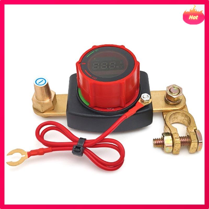 DC 5-80V LED Voltmeter Battery Disconnect Switch 12V-48V Car Battery Disconnect Switch