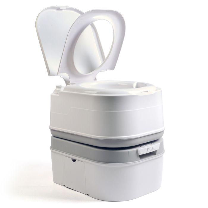 Toilette Portable Chimique pour Adultes 24L Camper, Camping, Auto Caravane WC Briebe WC1195W Blanc