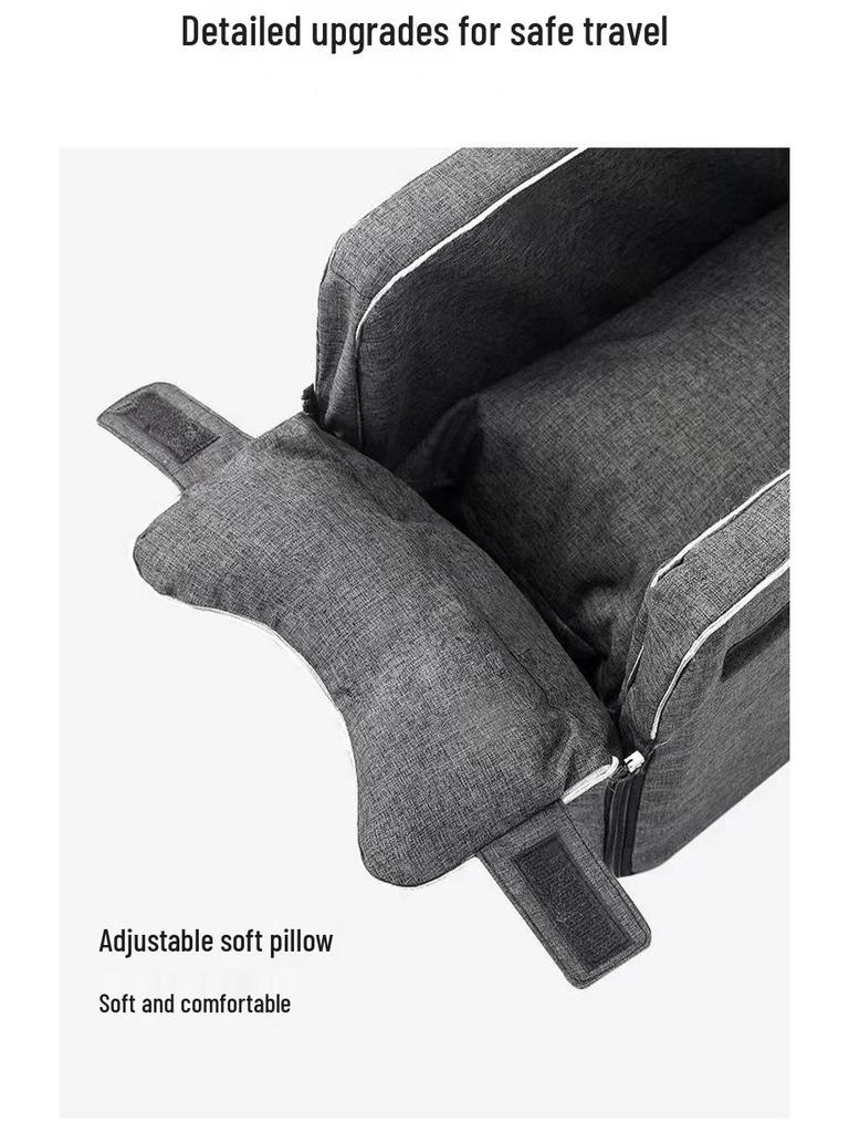 Car Dog Seat for Small Puppies - In-Car Center Console Pet Seat
