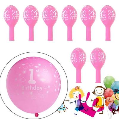 20pcs Baby Number 1 Printed Boy Girl Ballons Decor Party First Birthday New 1st