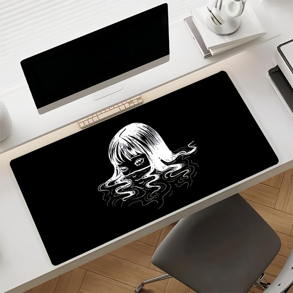 Art Junji Ito Tomie Mouse Pad Non-slip Locking Edge DeskMat PC Laptop Accessories Rubber Office Keyboard Large Game XXL Carpet