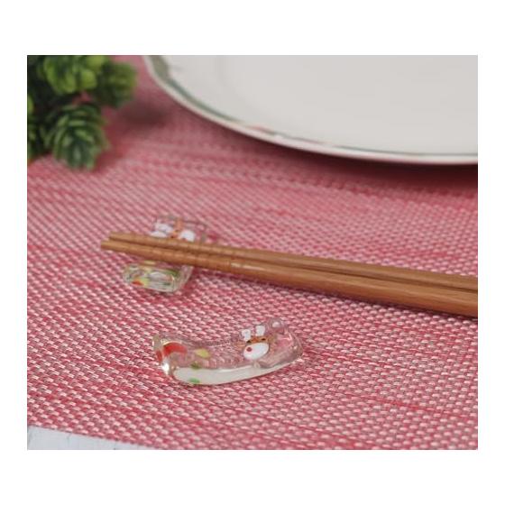 Glass Reindeer Chopstick Rest - Christmas Winter Tableware Accessory, 4.1cm