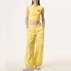 Fila X Hailey Collaboration SS25 Fashion Versatile Comfortable Lace-Up Casual Pants Unisex Pants Yellow A71W523802F-YE