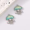 5pcs Cute Crystal Jellyfish Pendant Charms for Jewelry Making Necklace Earrings Bracelet DIY Handmade Accessories