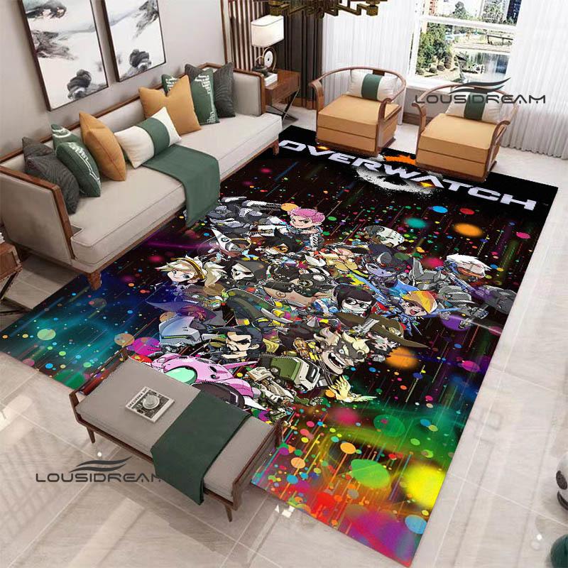 2026 Game Overwatch Printed Carpet Game Room Bedroom Non -slip Carpet Photography Prop Kawaii Rug Area Rug Birthday Gift