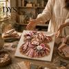 Højlandsokses Sykit 3D Lagdelt Stofkunst DIY til Voksne, Begyndervenligt Unikt Håndarbejde Voksne Patchwork Håndarbejdssæt, Håndlavet Bondegårds Væg