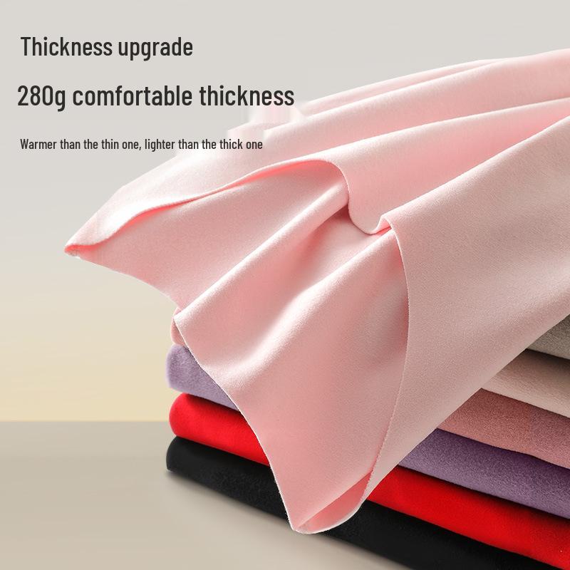 Velvet Women's Seamless Thermal Fleece-Lined Underwear Set for Autumn Winter