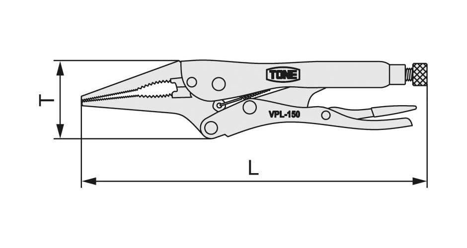 TONE Grip Pliers Long Set, Nose, VPL-2502S
